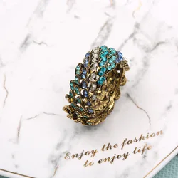 Western Zinc Alloy Napkin Ring, Blue Diamond Buckle, Hotel Sample Napkin Ring, High Quality, 6Pcs