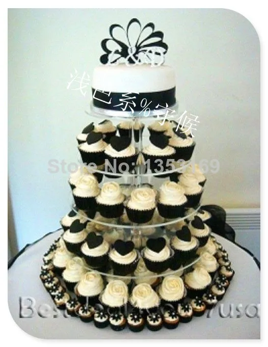 

6 Tier Heart Shape Rod Prop Clear Cheap Scrub birthday party decoration of tray Cupcake Stand For Wedding decoration