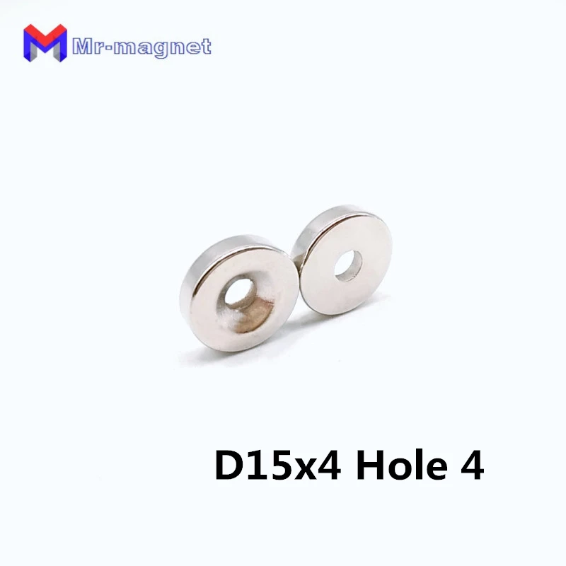 30pcs 15x4 hole: 4mm magnet countersunk ring 15x4-4 magnets 15mmx4mm Hole: 4mm N35 15*4 hole 4mm magnet 15x4-4mm