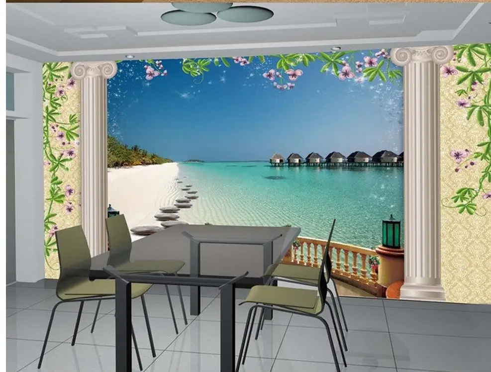 

3D sea view 3d landscape wallpaper photo wall murals wallpaper living 3d wallpaper room modern wallpaper