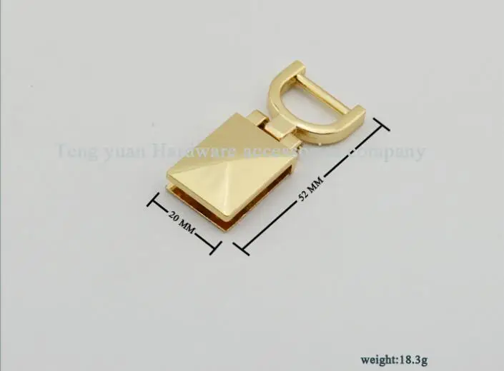 

(10 PCS/lot) Pale golden arm in arm buckles on both sides of the straps links to hang bag hook bags leather hardware accessories