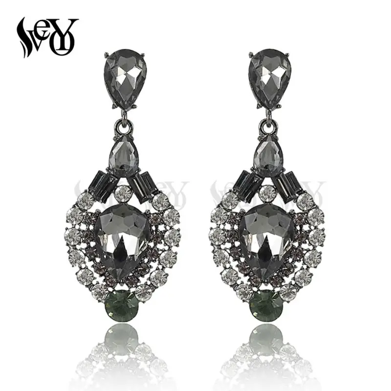 VEYO Fashion Luxury Drop Earrings Water Crystal Earring Rhinestone Alloy Top Quality