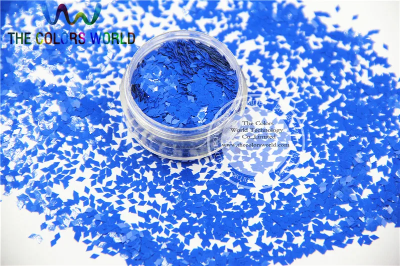 TCH310  2.0 MM Size Solvent Resistant  Mate Royal  Blue Colors Diamond  rhombus shape glitter for nail art and other deco