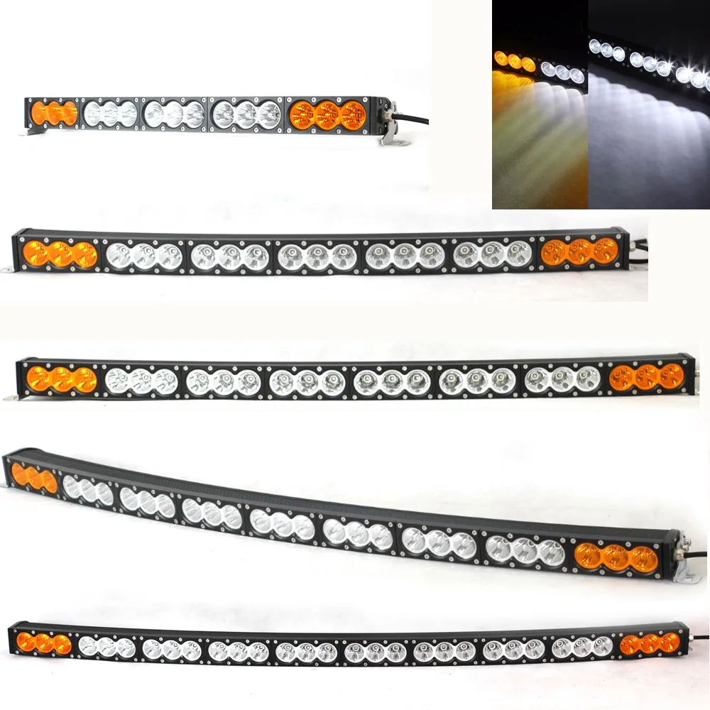 

12V 24V Car Curved 120W 150W 180W 210W 240W 270W 300W Led Light Bar White Amber Yellow For Truck Uaz 4x4 Offroad Trailer Camping