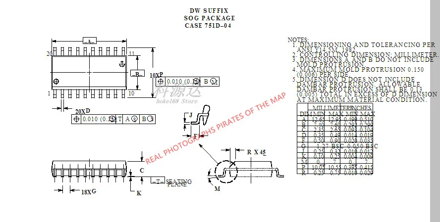 5pcs/lot MC14LC5480DW SOIC20 MC14LC5480 MC14LC5480DWR2 In Stock