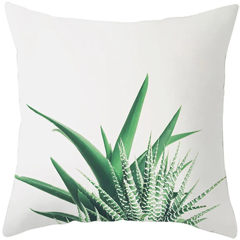 45*45cm Pillow Cover Polyester Peach Skin Cactus and Aloe Vera Cushion Office Nap Throw Pillow Case Seat Chair Cushion Cover