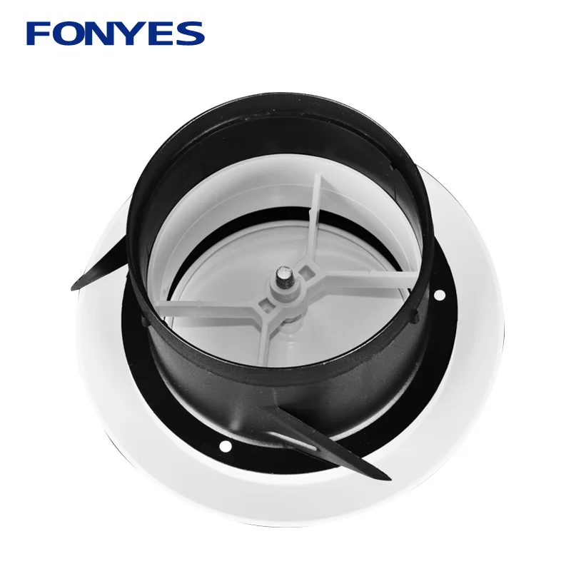 3/4/6 inch Plastic air vent cover bathroom wall ceiling exhaust pipe ventilation grille for round duct 75/100/150mm