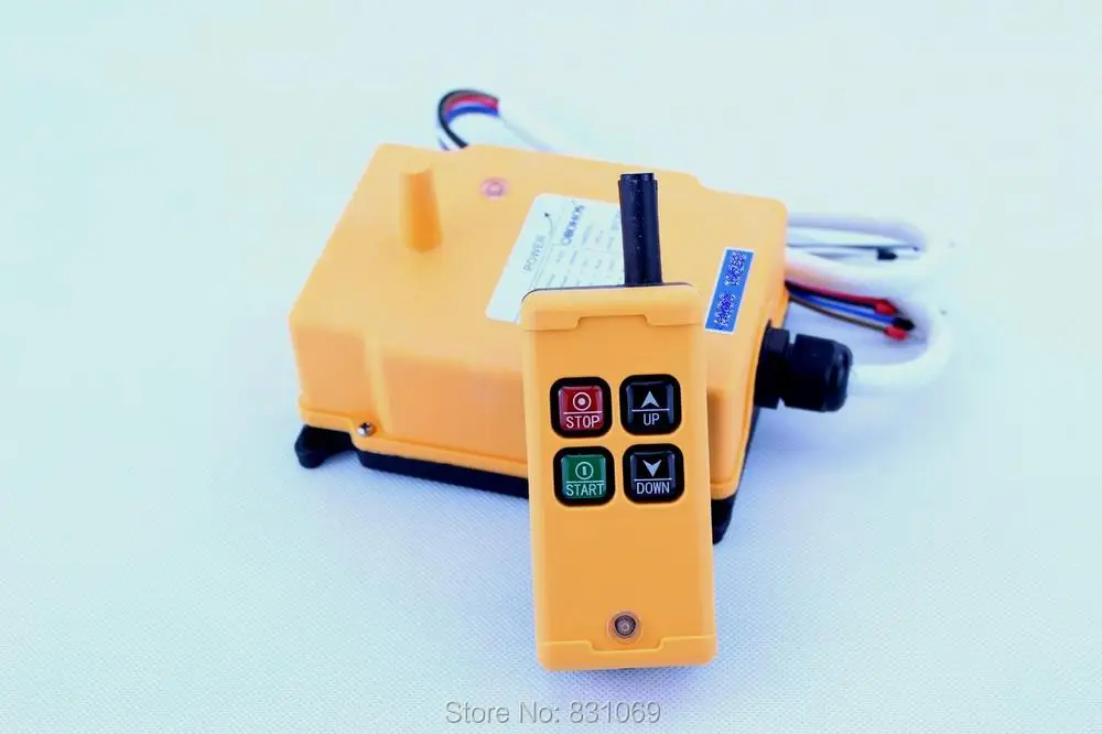 1pcs HS-4 AC/DC24V 4 Channels Control Hoist Crane Radio Remote Control Sysem Industrial Remote Control Brand New