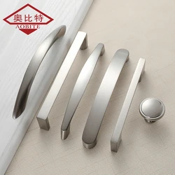 AOBT Kitchen Cabinet Storage Handles Closet Dressers Wardrobe Knobs Brushed Nickel Furniture Handle for Cabinet Drawer Pulls