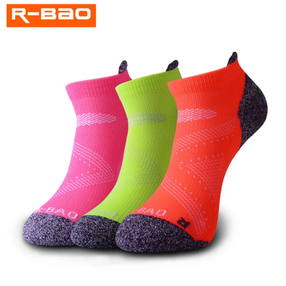 R-Bao New Running socks Sweat-Absorbing Aomfortable Marathon Women Outdoor Socks Men Fitness Sports Short Socks