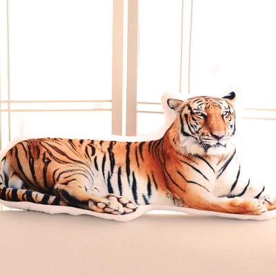 

new creative 3D plush tiger pillow simulation lying tiger pillow gift about 75x38cm