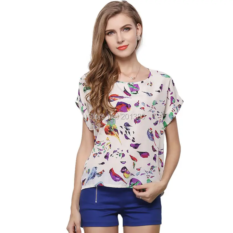 Chiffon delle donne camicette tribal blusas corpo camicetta Magliette e camicette della camicia di stampa 2019 di estate di stile