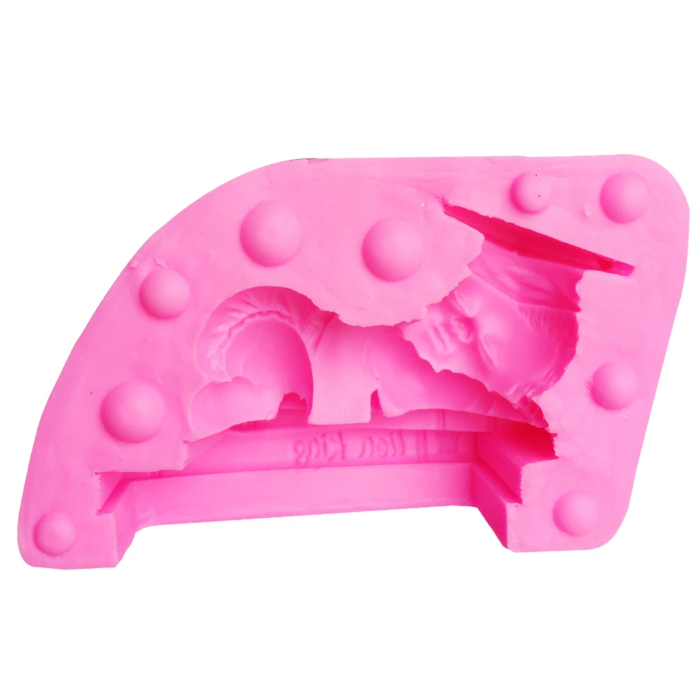 Lovely Doctor baby sleeping shaped candle mold cake tools DIY silikon form silicone handmade soap mould T1021
