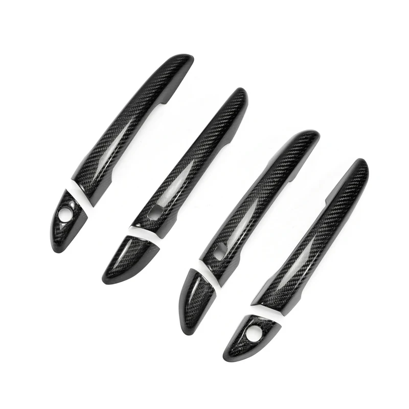 For Hyundai 9th Gen Sonata LF 2015 On Carbon Fiber Outter Door Handle Cover 8pcs LHD