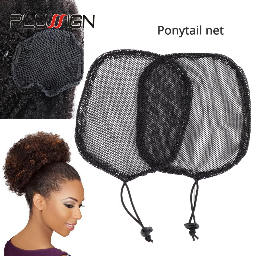 

5Pcs/Lot Black Color High Quality Hair Net For Making Ponytail And Afro Hair Bun Wig Caps Hairnets Wholesale Price