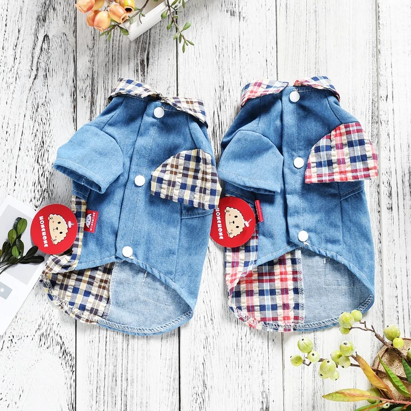 Plaid Coat Summer Pet Dog Clothes Jacket Puppy Chihuahua Clothing Shirt For Small Meidium Drop Shipping Cat Pugs Yorkies Poodle