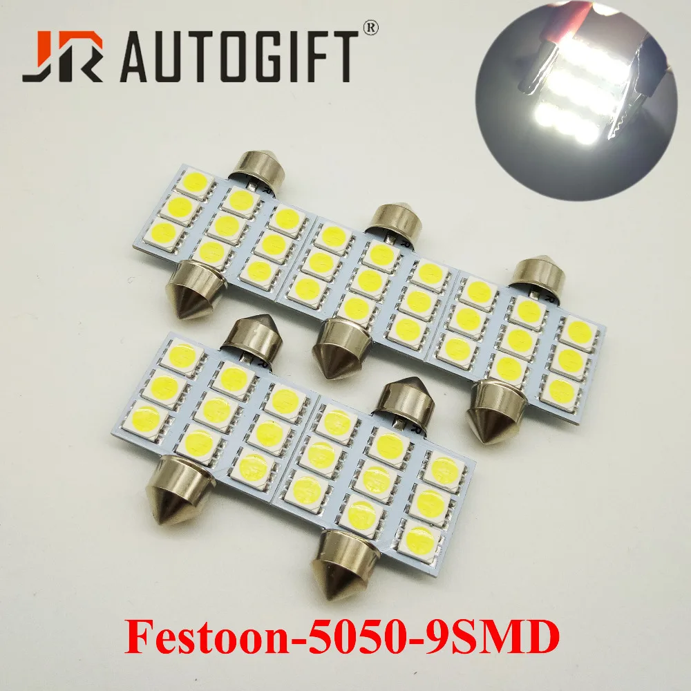 

100pcs Festoon 5050 9smd 36mm/39mm/41mm ft C5W led 24V 12V White Car LED bulbs Interior Door Dome lamp reading light Car styling