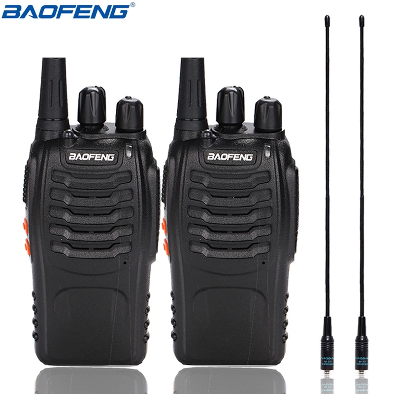 

2 PCS Baofeng BF-888S Walkie Talkie bf 888s 5W Two-way radio Portable CB Radio UHF 400-470MHz 16CH Professional Handy+2 NA-771