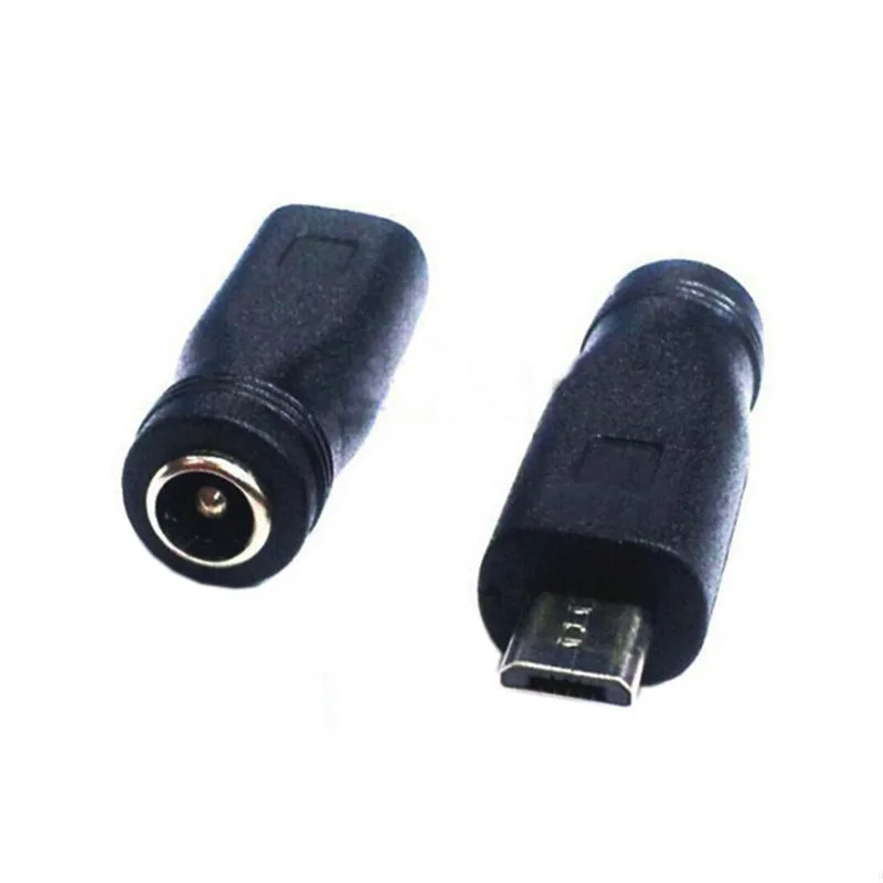 5pcs Micro USB Male to DC Power Jack 5.5 2.1mm Charge Adpter for Cell Phone & Tablet