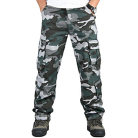 Camo Pants Men Casual Multi Pocket Cargo Trousers Hip Hop Joggers Urban Overalls Outwear Camouflage Tactical Pants Dropshipping