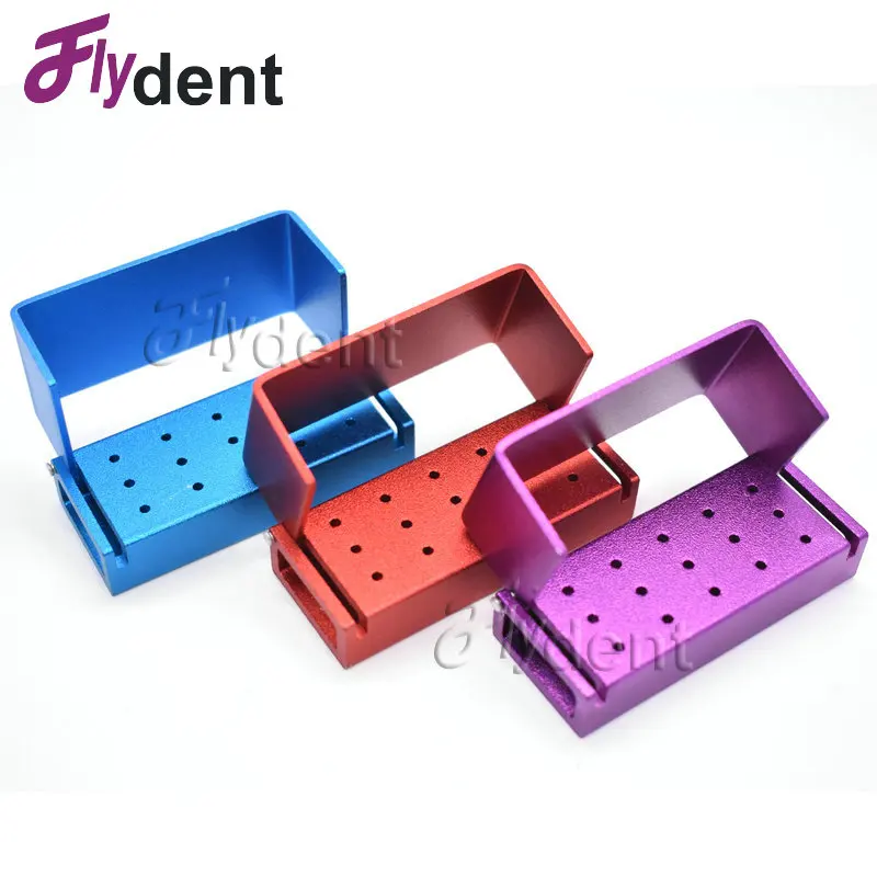 3pcs Dental Disinfection Endo burs 15Holes Box Autoclave Sterilizer Case Burs For Oral Care Tools  Colorful 15 Holes