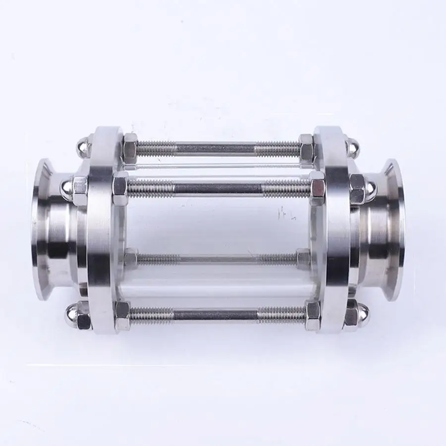 

Brewing Diopter 3" Tri Clamp x 76mm Pipe OD SUS 304 Stainless Steel Sanitary Flow Sight Glass Homebrew Beer