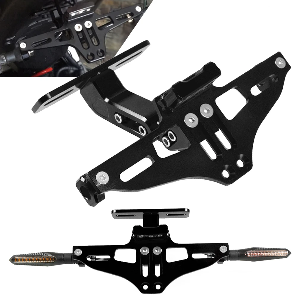 

Motorcycle Adjustable Angle License Number Plate Licence Frame Holder Bracket for YAMAHA TMAX MT-10 FOR Aprilia RSV4 TUONO V4R