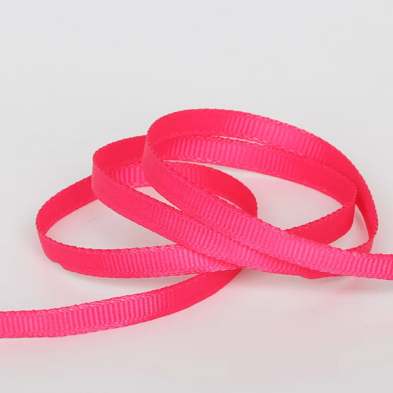 7-38mm 5yards Fuchsia Color Grosgrain Ribbon for Wedding Party Decoration Gift Packing DIY Handmade Crafts Garment Accessories