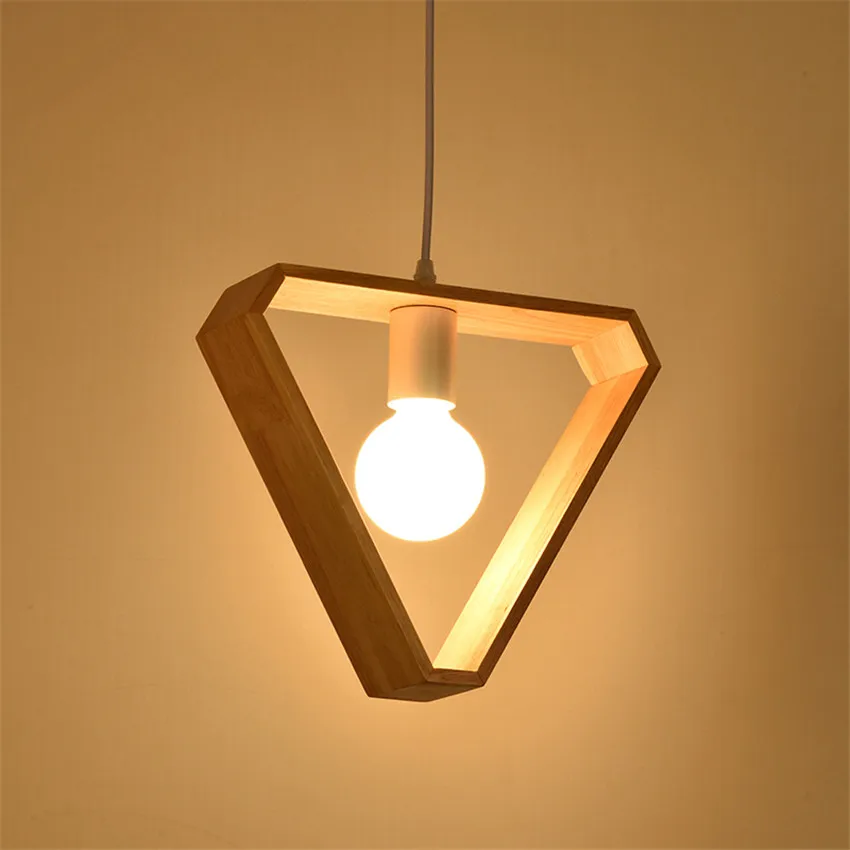 3 Models Modern Wood Pendant Lights Creative Pendant Lamp Art Lighting Luminaire Lampara Colgante for bedroom Hanglampen lampe