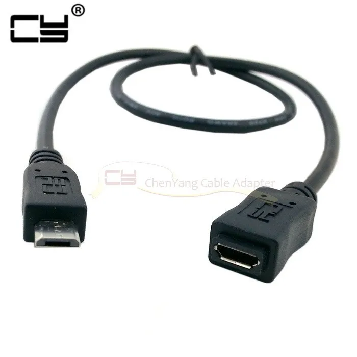 

50cm 150cm/5FT Micro USB 5PIN male to female data charging extension adapter convertor cy