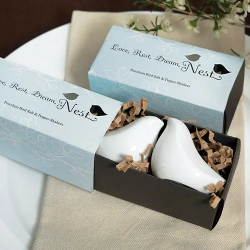 Wedding decorations Love Birds Salt and Pepper Shakers For Wedding and Party Favors 20pcs/lot(10Boxes=10sets) for Bridal Favors