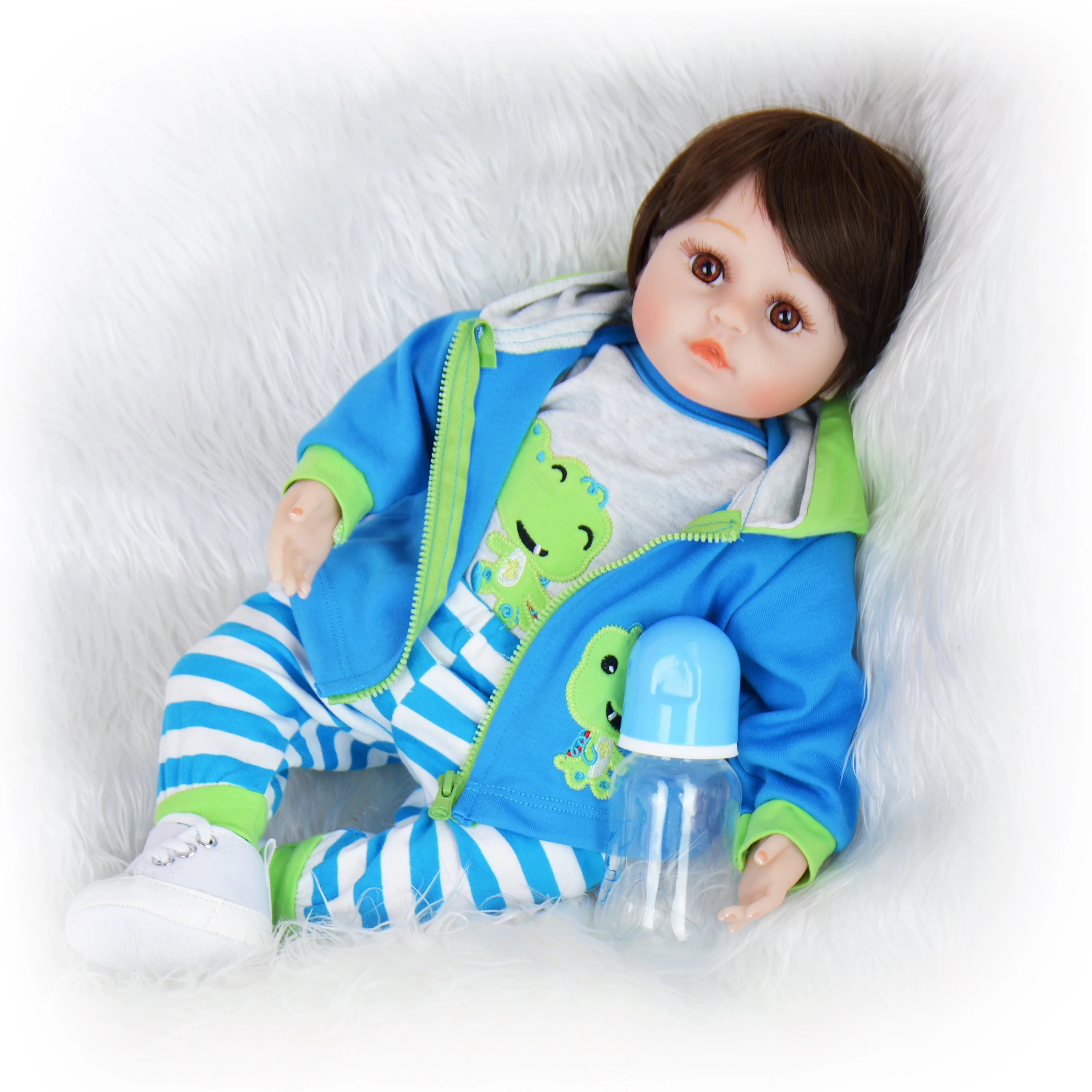 KEIUMI Cloth Body Reborn Baby Dolls Boy 48 CM Realistic Bebe Reborn Boneca Menino 18 Inch Kids Playmate Toddler Surprise Gifts