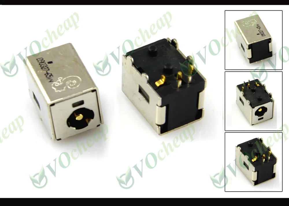 2 x Conector de alimentación CC para portátil HP Pavilion dv6000 dv9000 DX6600 Presario F500 F700 V6000 G6000 65W, conector de enchufe para portátil PJ045