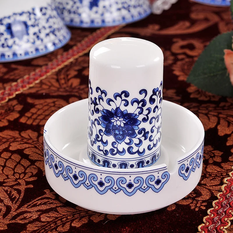 Authentic china dishes gifts tableware tableware Jingdezhen blue and white ceramic tableware bag mail