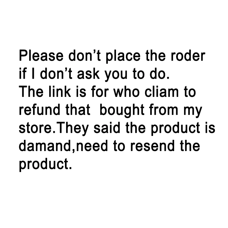 Only for damand product claim for return
