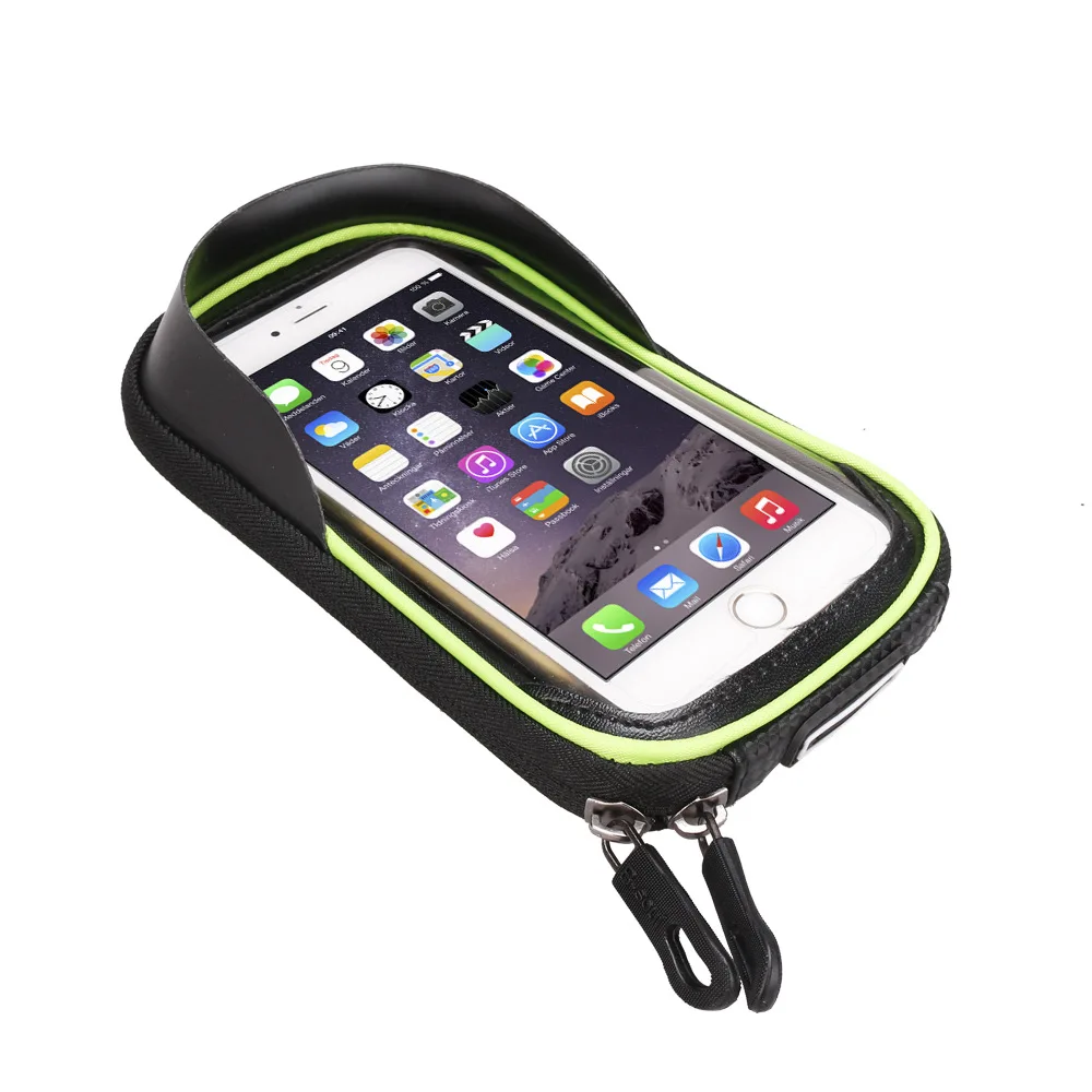 B-SOUL 6.2 inch Waterproof Cycling Bike Bag Bicycle Saddle Bag Riding Bike Accessories Bicycle Front Tube Pack For Mobile Phone