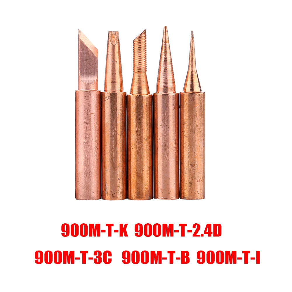 5pcs/lot Pure Copper Soldering Iron Tip 900M-T Solder Tips Welding Head BGA Soldering Tools