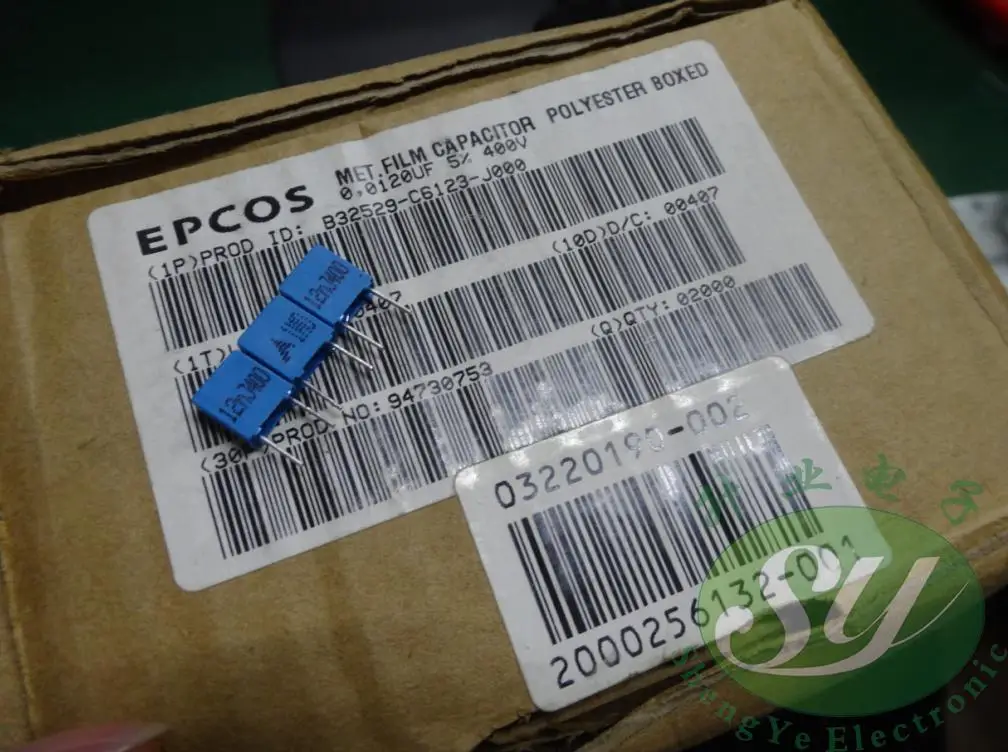 hot sale 30pcs/50PCS EPCOS 0.012uf/400v 12nf 123 new 5MM film capacitor B32529C6123J free shipping