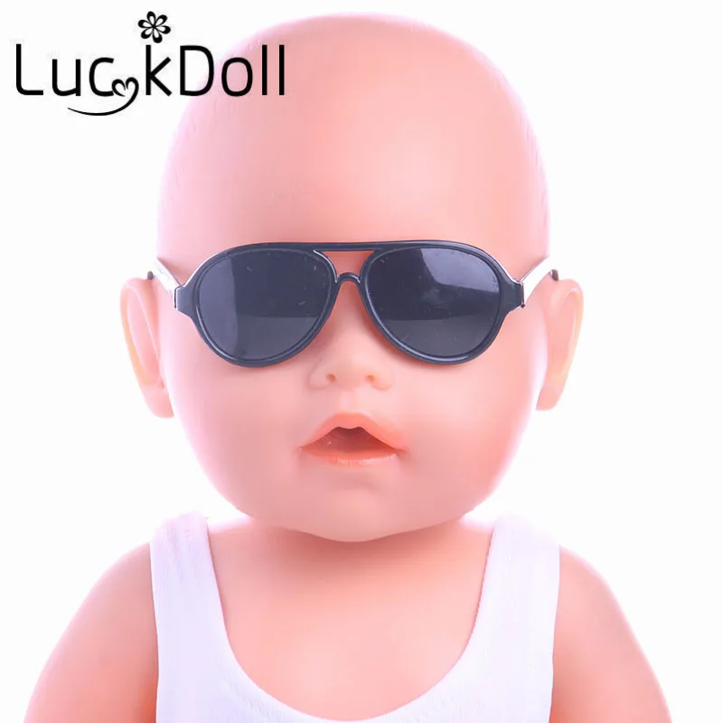 5 Colors Round-Shaped Sunglasses Fit 18 Inch American&43 CM Baby Doll Clothes Accessories,Girl's Toys,Generation,Birthday G