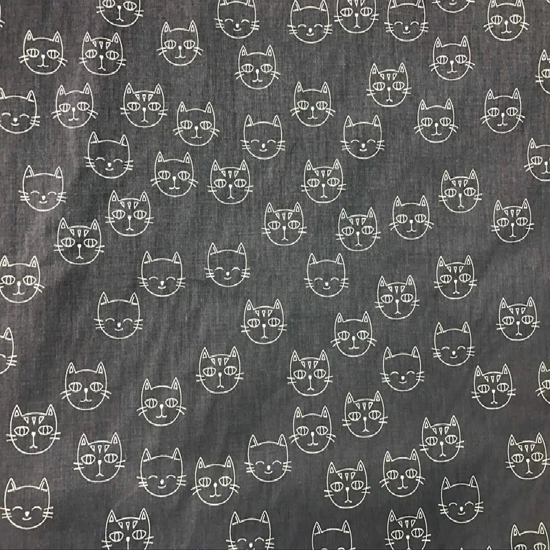 Cat Printed Baby Twill Cotton Quilting Fabric By  Meter for DIY Sewing upholstery Scrapbooking Tissue Needlework Cloth