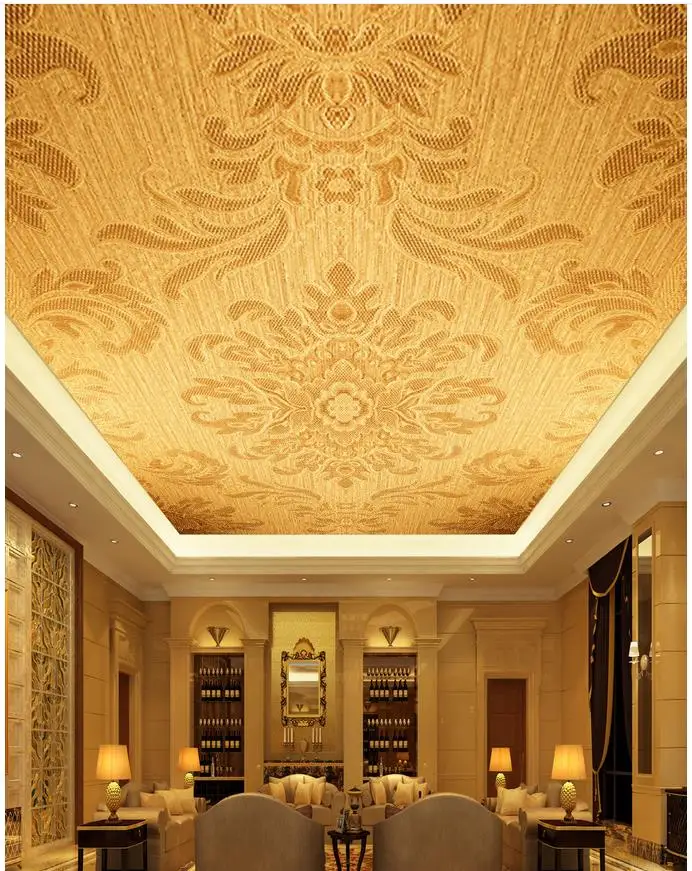 

European pattern ceiling papel parede mural wallpaper ceilings Custom 3d mural wallpaper