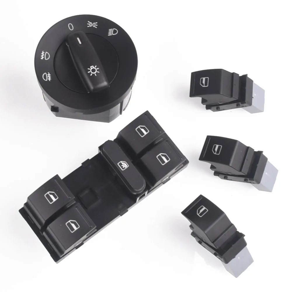 Car Power Window Button Headlight Switch For VW Jetta MK5 golf 5 6 tiguan passat b6 CC 7L6959855b 1K4959857  1K0941431