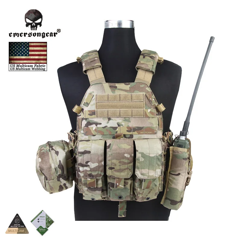 Imagem -03 - Emersongear Lbt6094a Estilo Tático Militar Combate Molle Vest com Bolsa Em7440