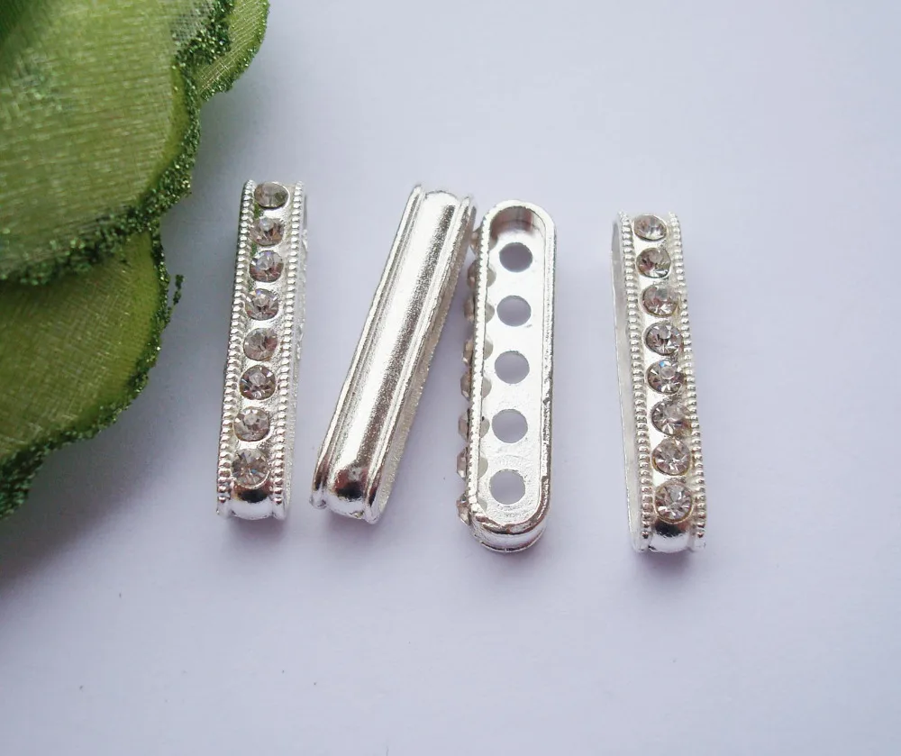 Alloy bar connectors link beads for widebracelet and pendants necklace beads.charm pave loose jewelry beads