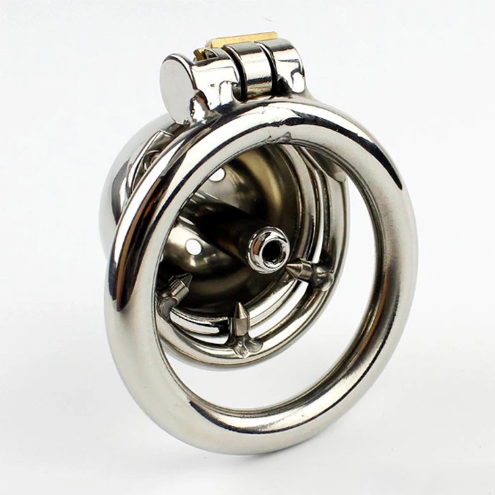 NEW Super Small Male Chastity Cage With Removable Urethral Sounds Spiked Ring Stainless Steel Chastity Device For Men Cock Belt