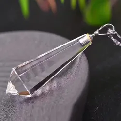 Natural clear quartz crystal wand point Spirit pendulum pendant healing stones for gifts