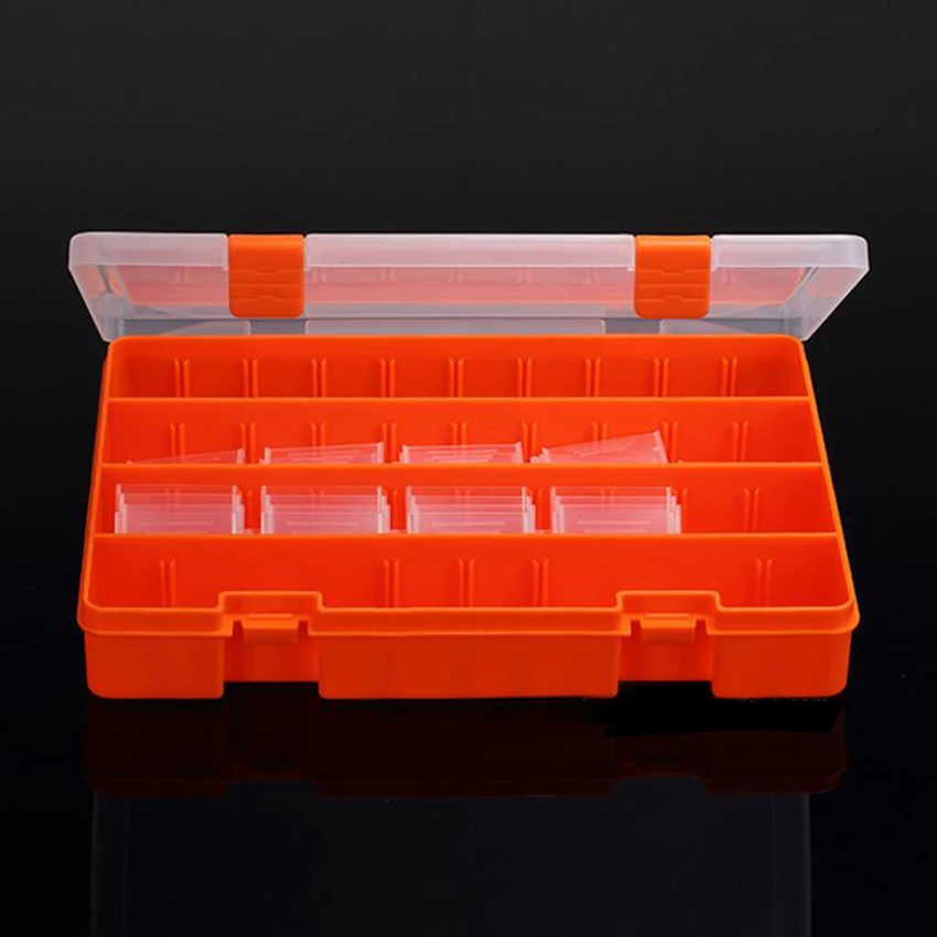 1PC New 36 Slots Cells Portable Jewelry Tool Box Container Ring Electronic Parts Screw Beads Component Storage Box 250*180*38mm