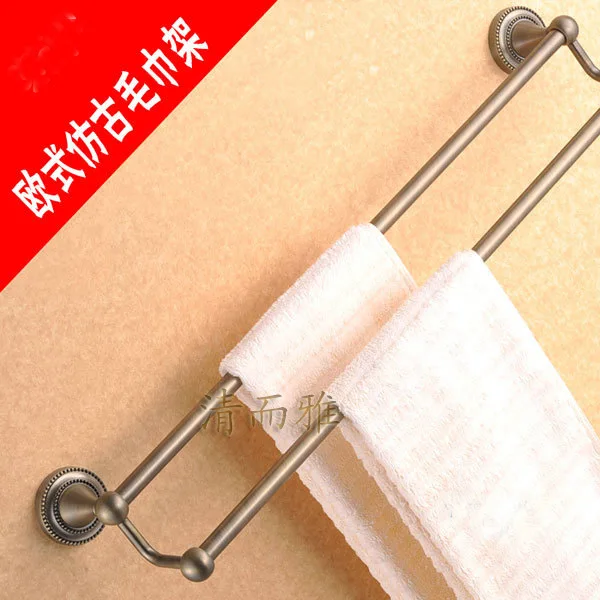 

Clean and elegant bathroom towel bar serves a full European antique copper bathroom accessories 609R