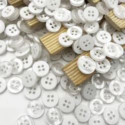 100pcs White color 4holes buttons shirt buttons apparel supplies sewing accessories 11mm PH160