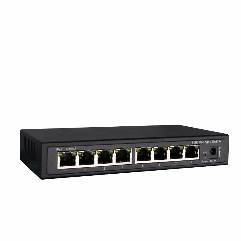 Commutateur Ethernet géré Gigabit, 8 ports, 10 M, 100 M, 1000M VLAN